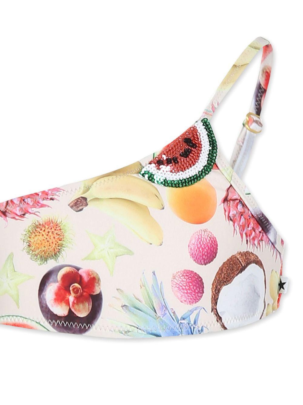 Bikini per bambina Molo bianco con motivo frutta 8S25P114 9237 MOLO 