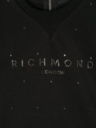 Felpa con borchie per bambina John Richmond Junior nero con girocollo RGA24042FE BLACK JOHN RICHMOND JUNIOR 