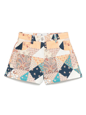 Shorts per bambina ETRO KIDS multicolore con stampa patchwork