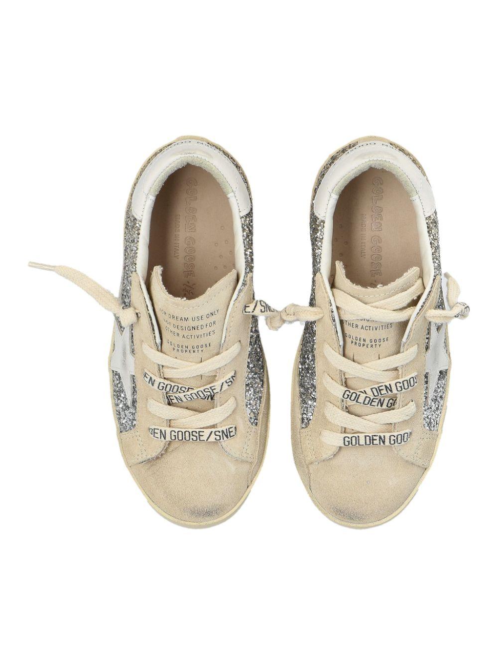 Sneakers Super Star per bambina Golden Goose Kids argento con effetto vissuto F00101F006758 55636 GOLDEN GOOSE KIDS 