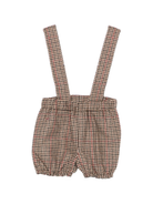 Shorts per neonata A'lapage marroni con bretelle OCCHIO DI TIGRE VAR.16 JESURUM 