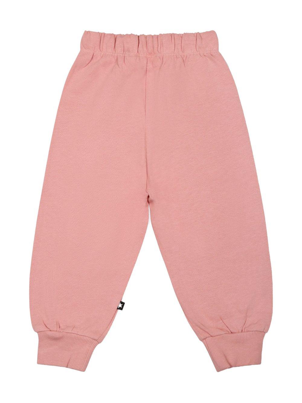 Pantaloni sportivi con stampa per neonata Molo rosa con orli alle caviglie 6S25I206 8283 MOLO 