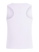 Canotta per bambina Stella McCartney Kids bianca con logo sul davanti a contrasto TY8B92 Z2016 100 STELLA McCARTNEY KIDS 