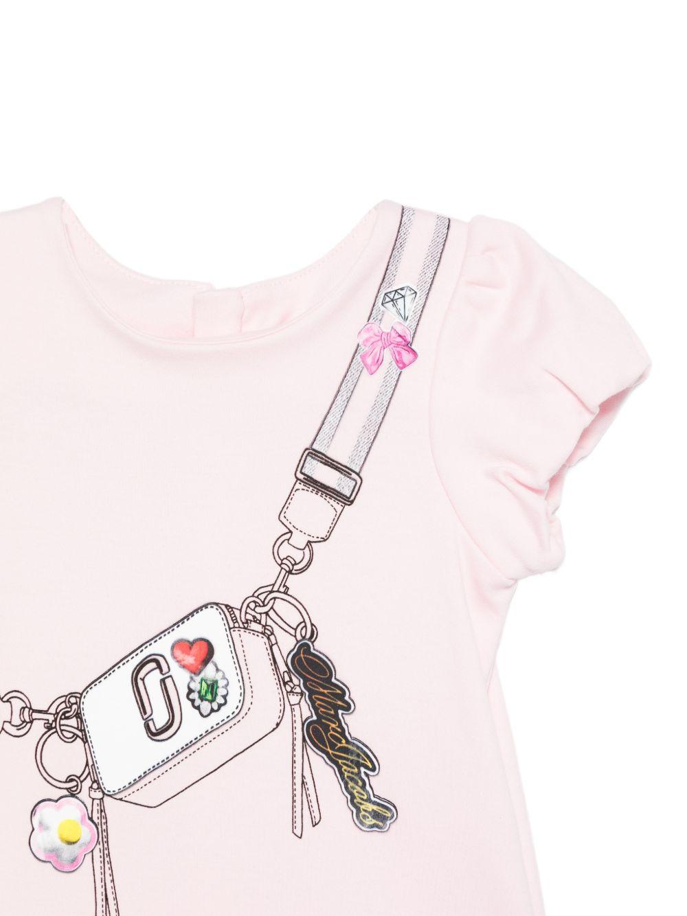 Abito per neonata The Marc Jacobs Kids rosa con maniche a ruches W60809 475 THE MARC JACOBS KIDS 