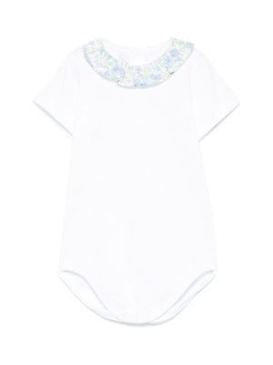 Mariella Ferrari white baby girl bodysuit with ruffles