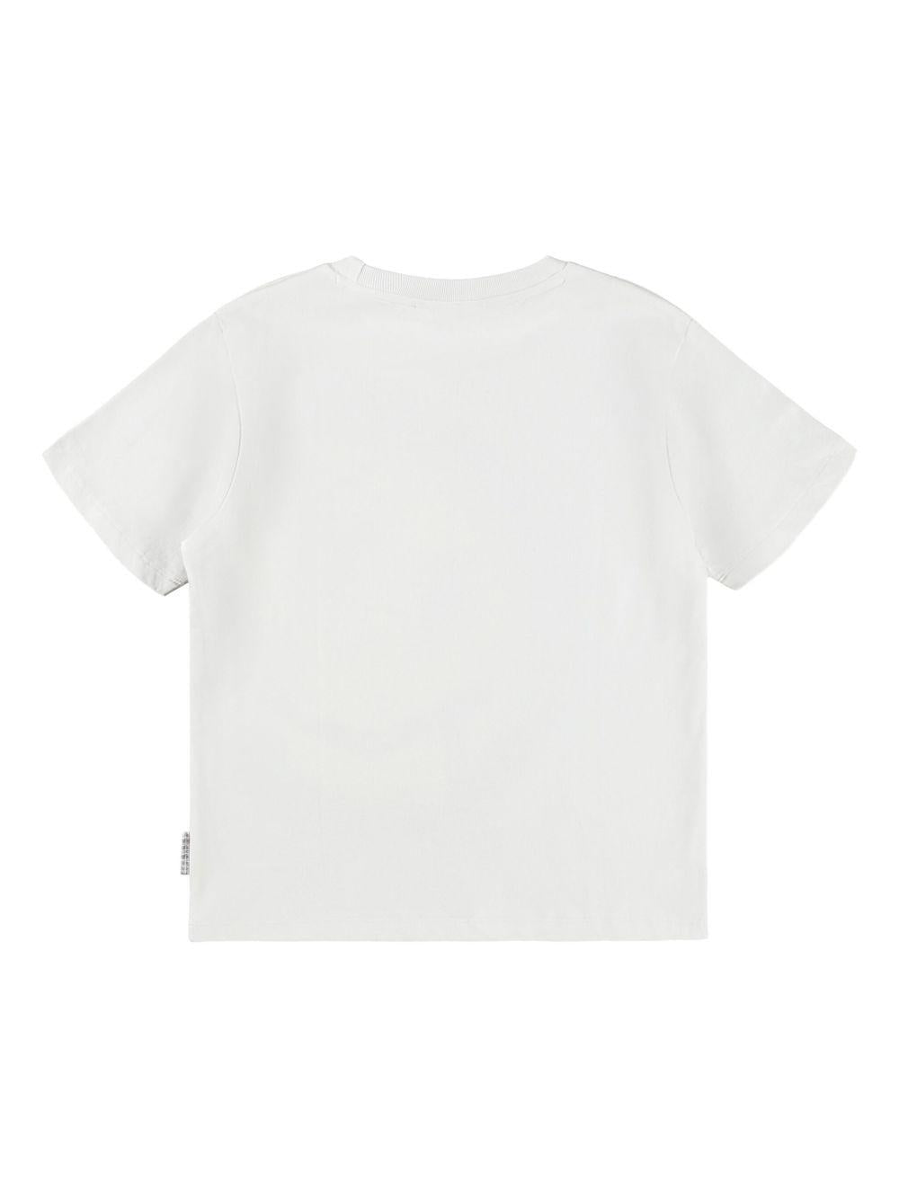 T-shirt per bambino Molo Rodney bianco con stampa sul davanti 1W25A205 5192 MOLO 