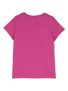 T shirt fucsia per bambina con stampa logo Emilio Pucci nera PV8B11 Z2354 50L EMILIO PUCCI JUNIOR 