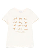 T-shirt per bambino TRUSSARDI JUNIOR beige con stampa grafica TBP25091TS BUTTER TRUSSARDI JUNIOR 