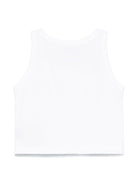Top con strass per bambina John Richmond Junior bianco con orlo dritto RGP25204CN WHITE JOHN RICHMOND JUNIOR 