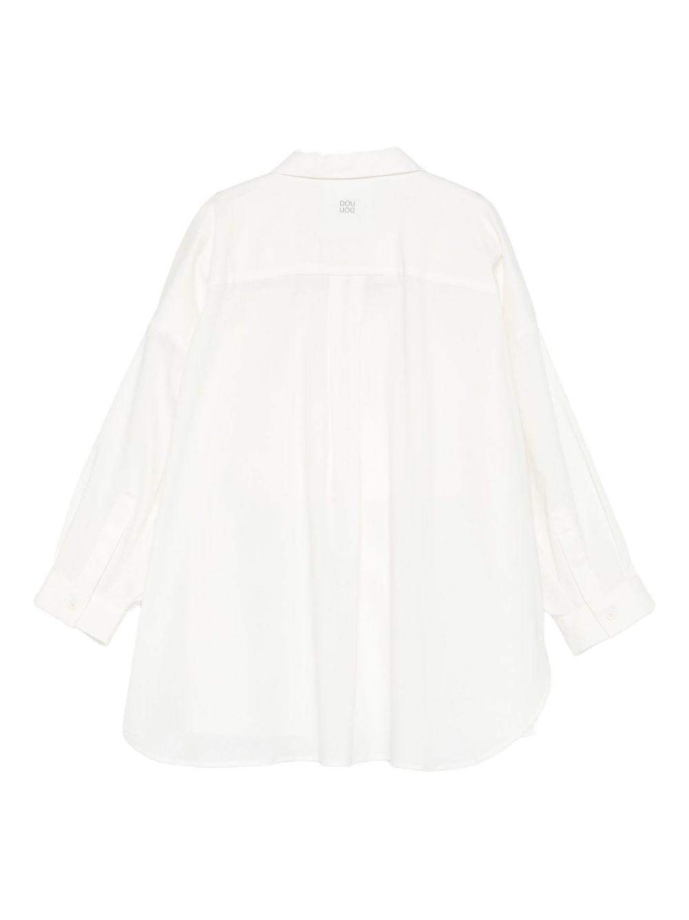 Camicia per bambina Douuod Kids bianca con bordino classico DX5A10 P0522 101 DOUUOD 