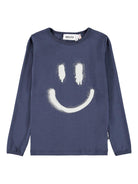 Pigiama per bambino Molo Lue blu con stampa smile 6W25R501 8552 MOLO 