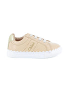 Sneakers per neonata Chloé Kids beige con bordo a smerlo C20730 46J CHLOE' KIDS 