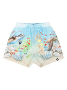 Costume da bagno per neonato Molo azzurro con stampa grafica e vita elasticizzata 8S25P612 3808 MOLO 