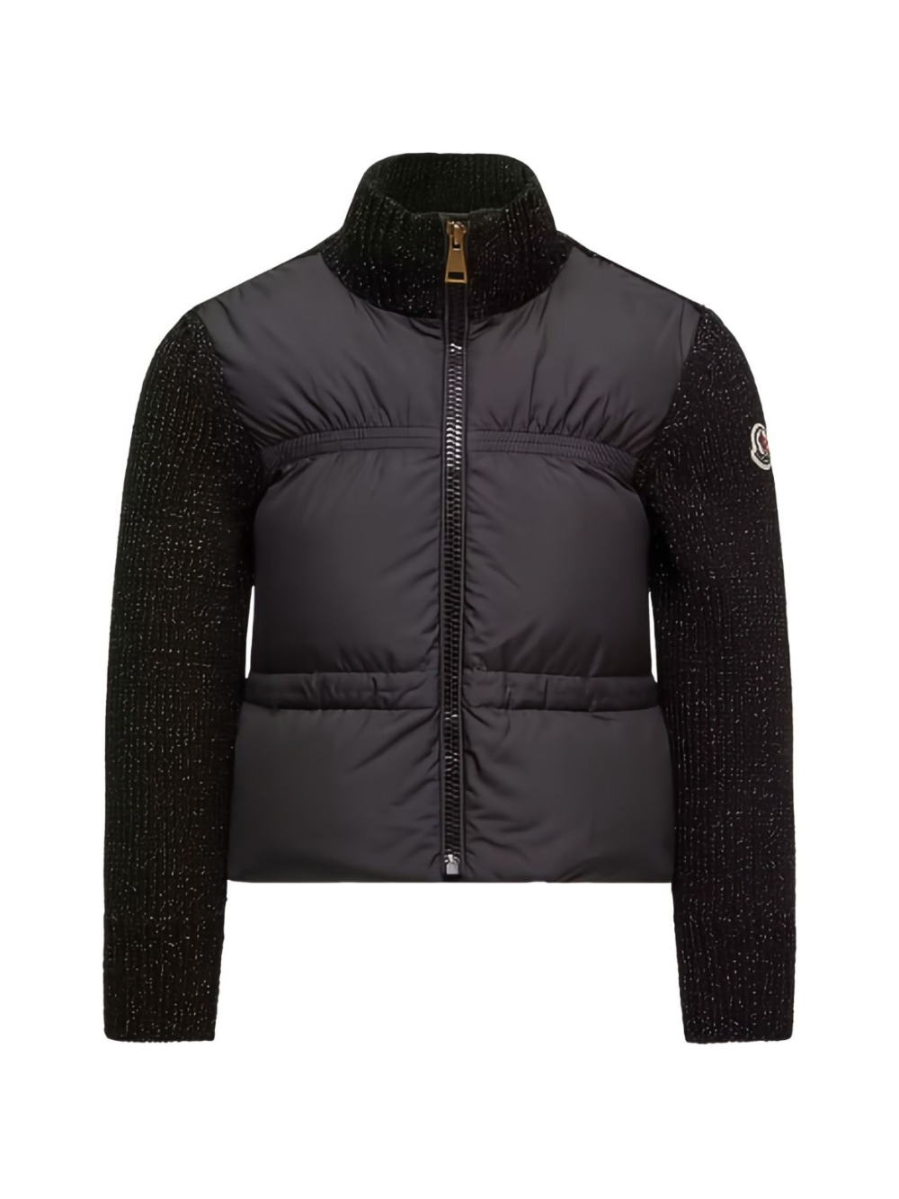 Giubbino per bambina Moncler Enfant nero con design a inserti K29549B00011M8258 999 MONCLER ENFANT 