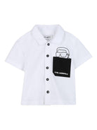 Set 2 pezzi per neonato Karl Lagerfeld Kids bianco con logo Z31077 10P KARL LAGERFELD KIDS 