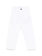 Chino dritti per bambino Paolo Pecora Kids bianco con due tasche posteriori a filetto PP3979 BIANCO PAOLO PECORA KIDS 