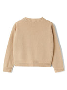 Maglione per bambina Il Gufo beige con motivo a intarsi A24MA456EM220 1249 IL GUFO 