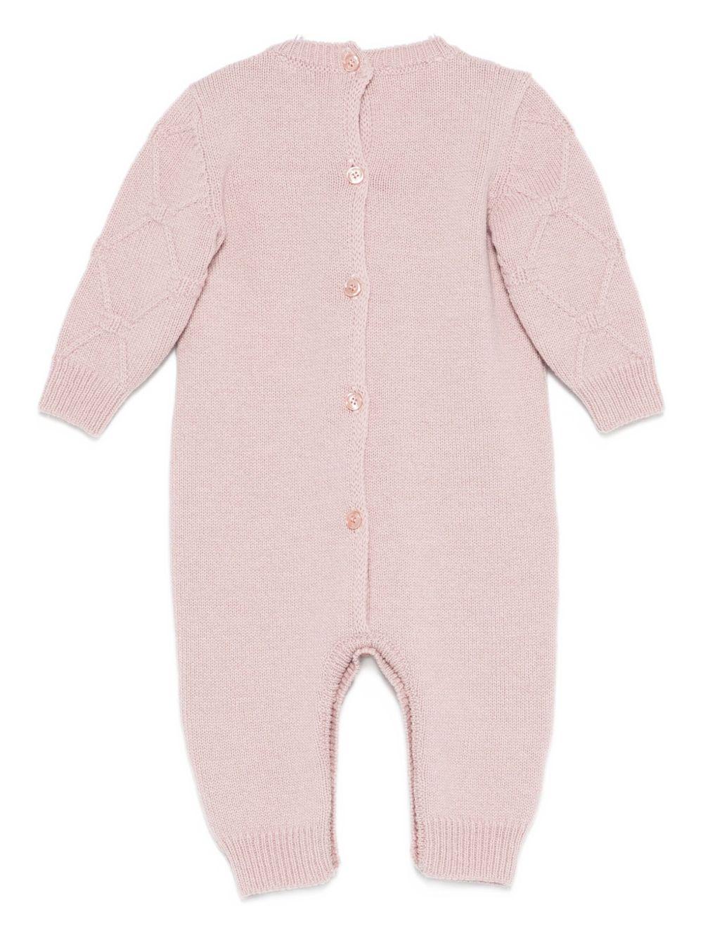 Tutina per neonata Elisabetta Franchi La Mia Bambina viola con maglia a rombi ENTU134CFL230 C041 ElISABETTA FRANCHI 