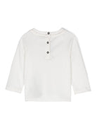 T-shirt con logo per neonato Balmain Kids bianco con orlo dritto BV8500 Z0057 102NE BALMAIN KIDS 