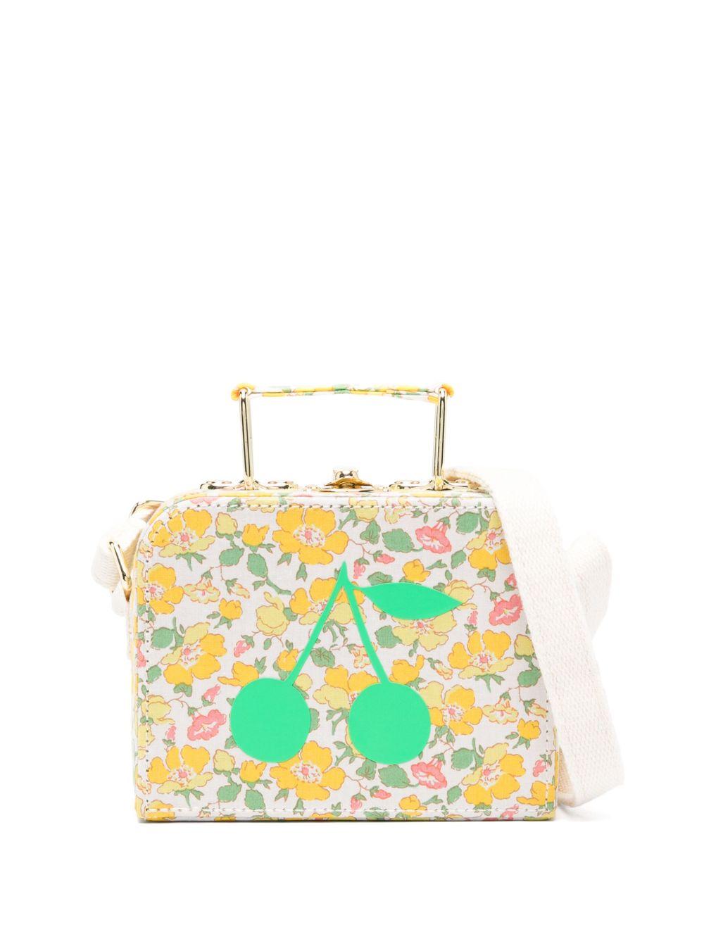Borsa a spalla a fiori per bambina Bonpoint giallo con tracolla regolabile S05GBAW00013 534B BONPOINT 