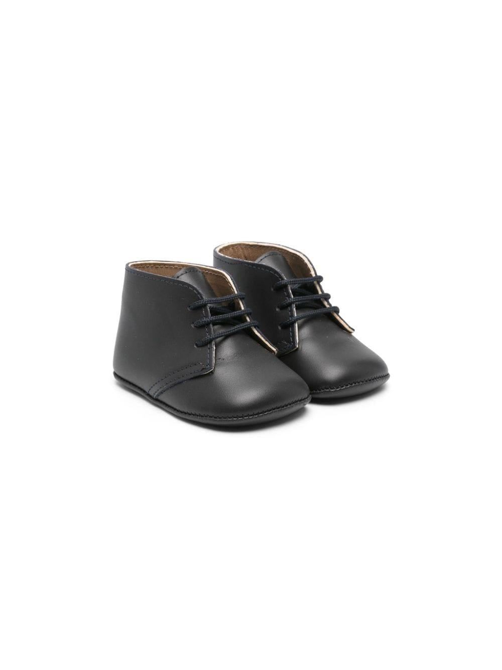 Stivali primi passi per neonato Eli1957 blu  in pelle stringati 11013AF AZUL ElI 