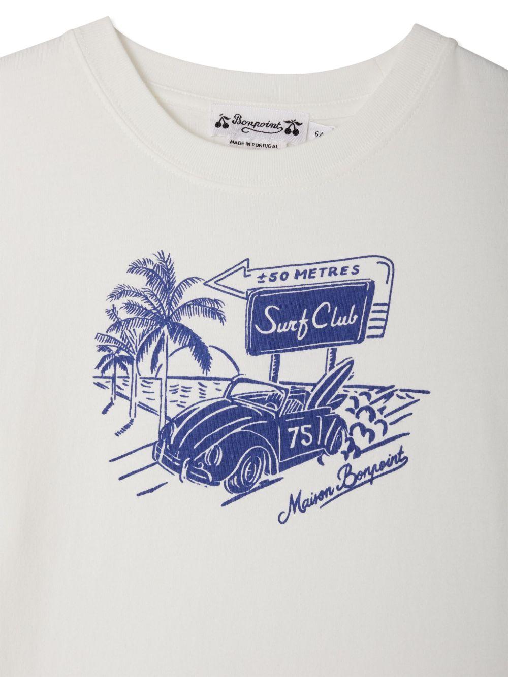 T-shirt Thibald per bambino Bonpoint bianco con girocollo S05BTSK00018 102 BONPOINT 