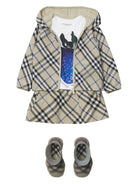 Gonna con stampa a quadri per neonata Burberry Kids beige con modello svasato 8096415 B9629 BURBERRY KIDS 