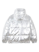 Giubbino per bambina Kenzo Kids color argento con logo sul davanti K61305 M54 KENZO KIDS 