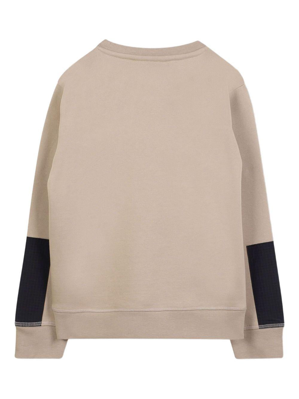 Felpa per bambino Hugo Kids beige con design color-block G00449 P90 Hugo 