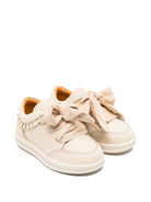 Sneakers per bambina Donsje Lexley beige con volant 2029000 CL044 DONSJE 