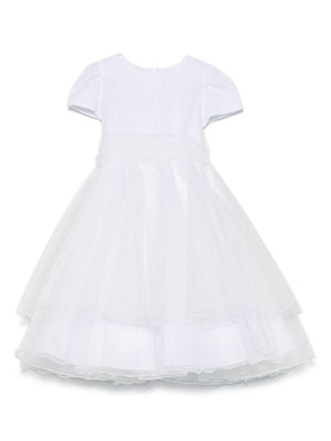 Mariella Ferrari white dress for girls with bow