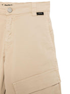 Cargo in cotone per bambino Aspesi Kids beige con targhetta con logo S25079PLC6058 127 ASPESI 