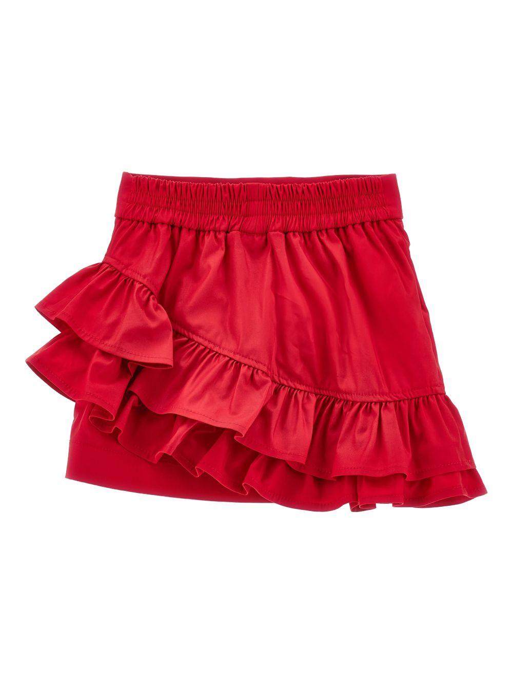 Gonna per bambina Monnalisa rossa con design con ruches 17G700 7301 0044 MONNALISA 