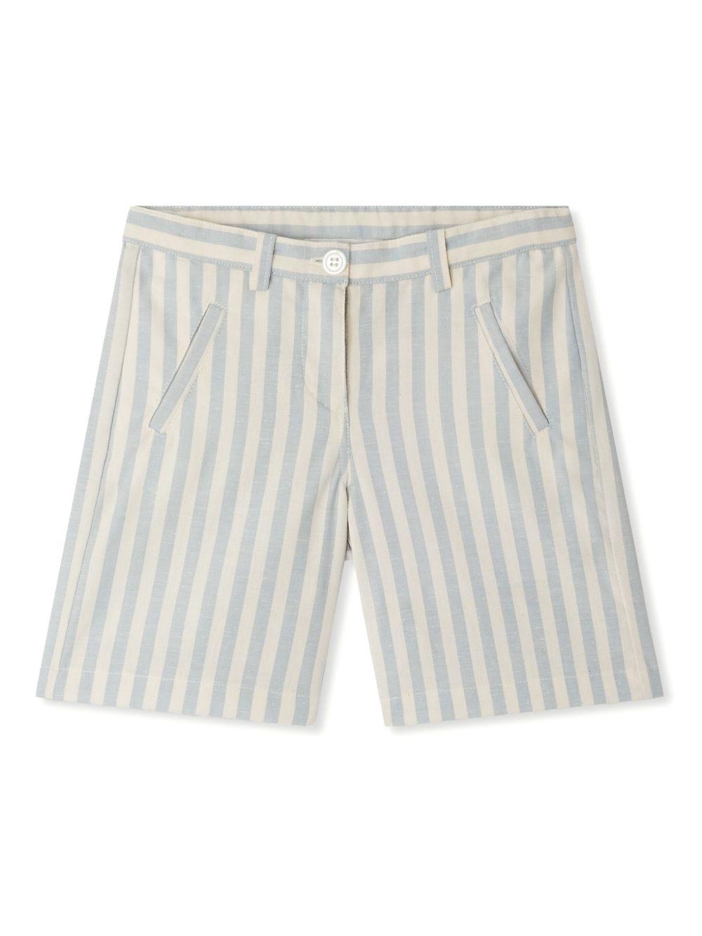 Shorts per bambina Bonpoint azzurro a righe S05GBEW00011 210 BONPOINT 