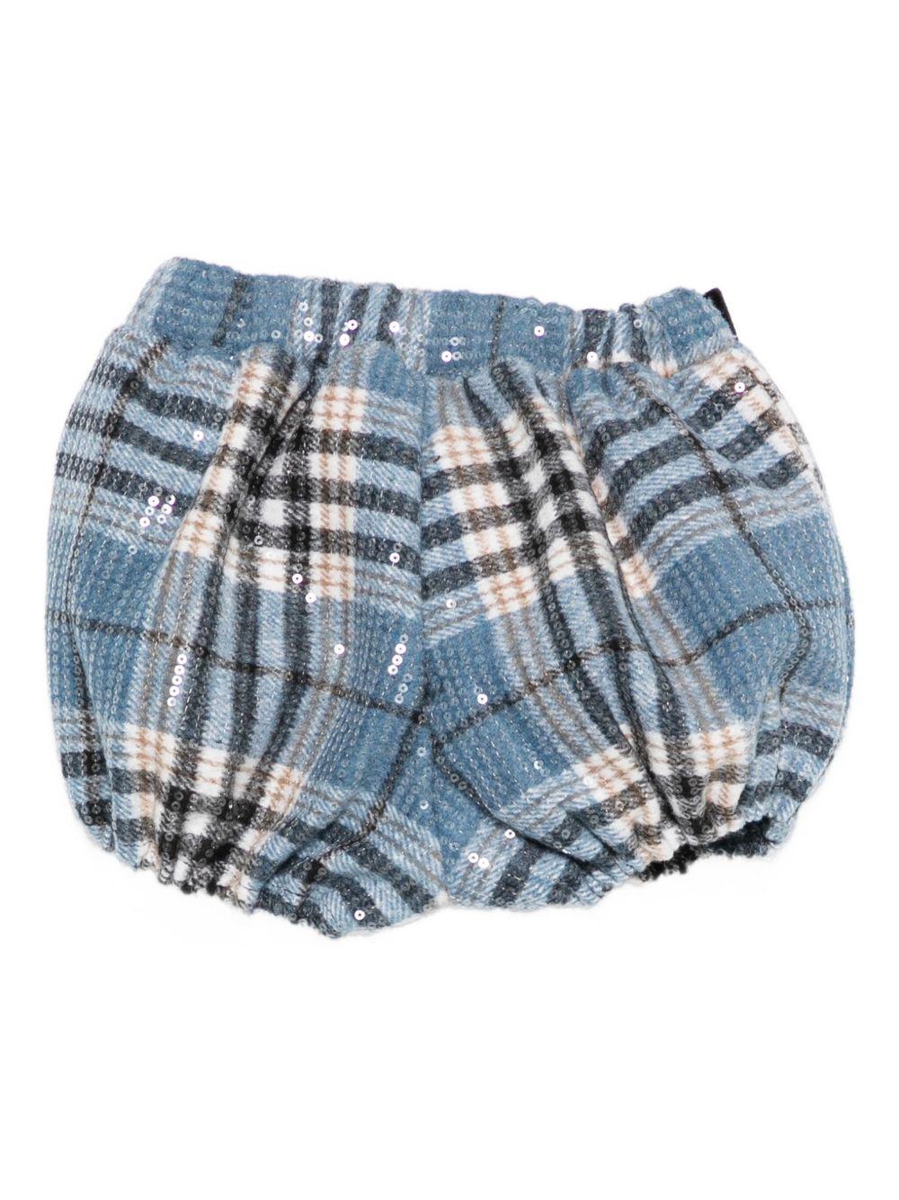 Shorts per neonata A'lapage azzurri con motivo a quadri AL32NB AZZURRO A'LAPAGE 