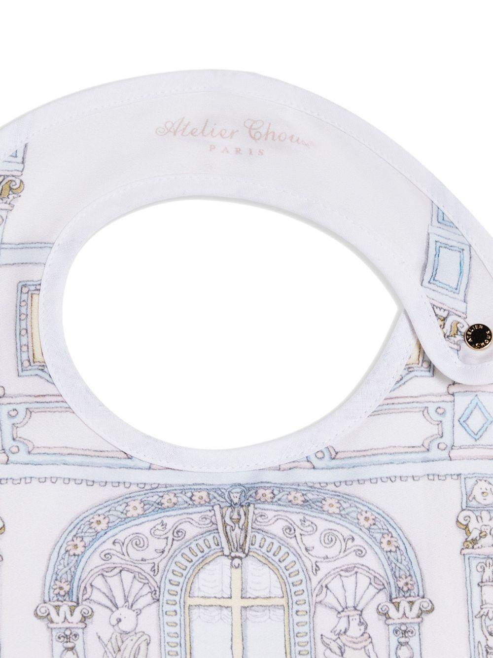 Bavaglino per neonati Atelier Choux bianco con stampa BI-CS-CHC H-U ATELIER CHOUX PARIS 