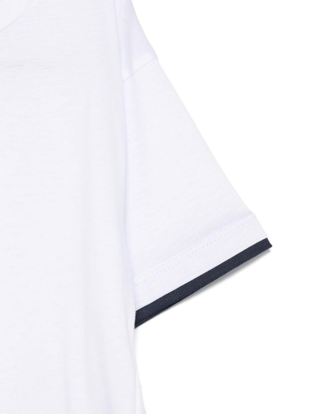 T-shirt per bambino Paolo Pecora Kids bianco con design a strati PP3912 B-BLU PAOLO PECORA KIDS 