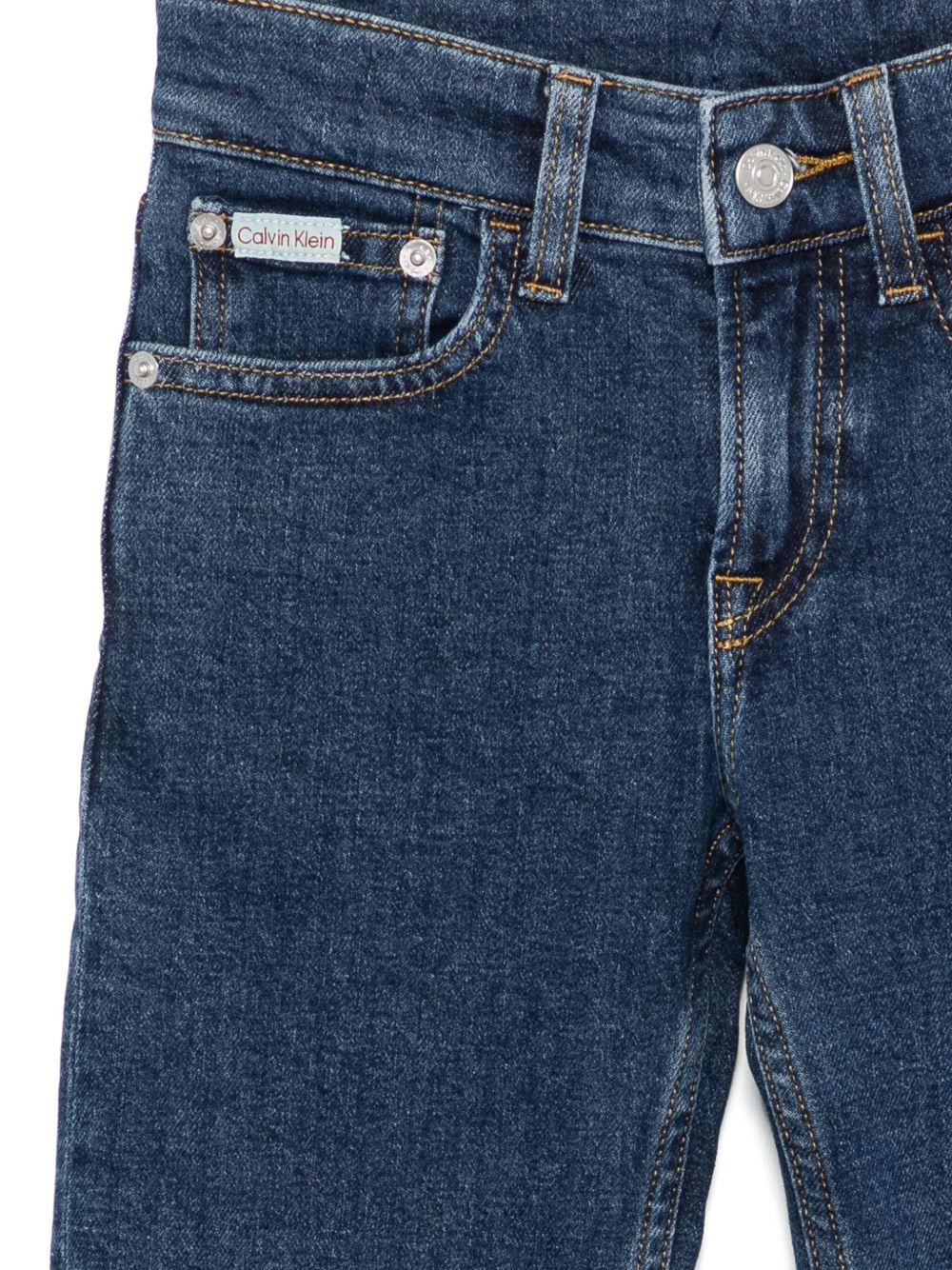 Jeans per bambino Calvin Klein Kids in denim con design a cinque tasche IB0IB02301 1AA CALVIN KLEIN KIDS 