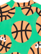 Costume per bambino Stella McCartney Kids verde con stampa palle da basket TYCP32 Z3519 769MC STELLA McCARTNEY KIDS 