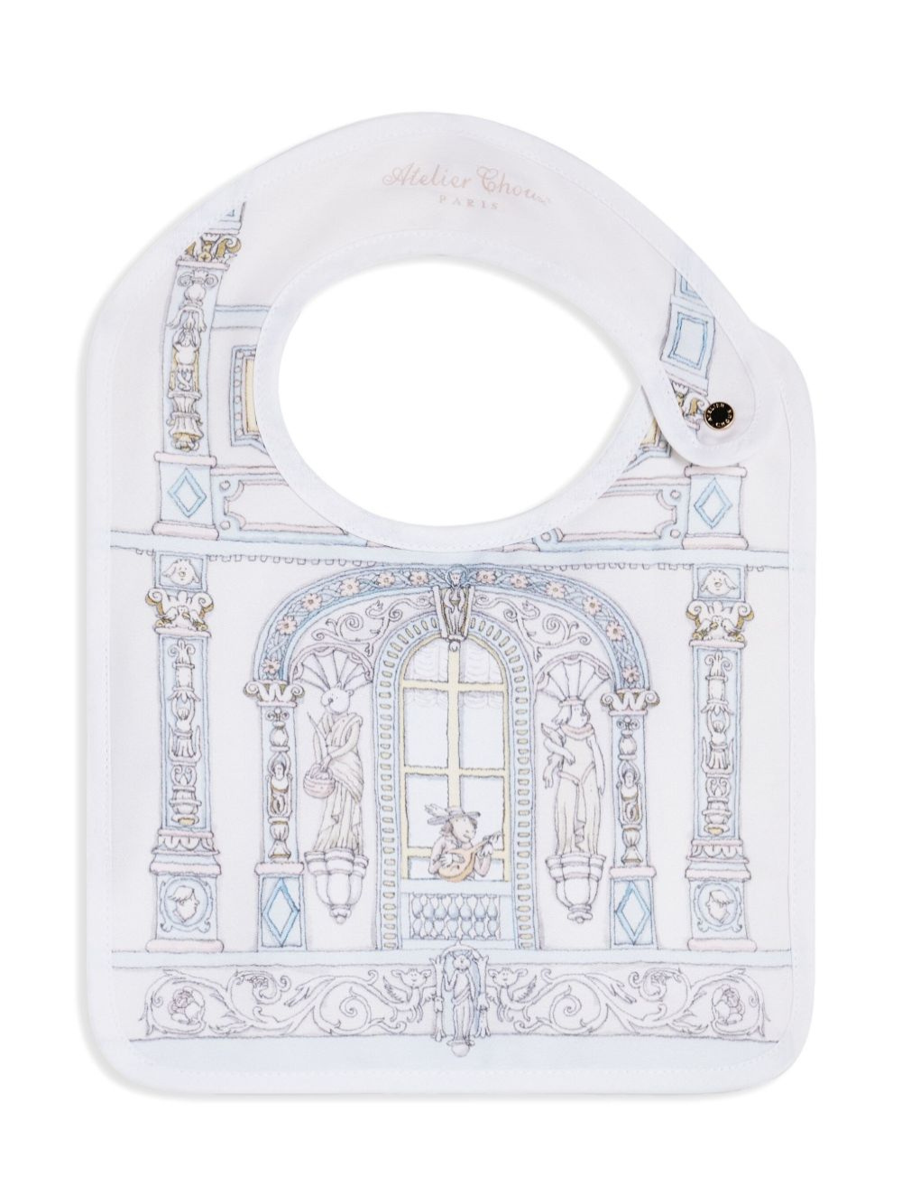 Bavaglino per neonati Atelier Choux bianco con stampa BI-CS-CHC H-U ATELIER CHOUX PARIS 