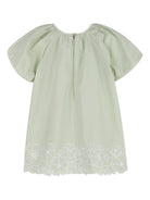 Abito per neonata Chloé Kids verde con ricamo a fiori C20889 68K CHLOE' KIDS 