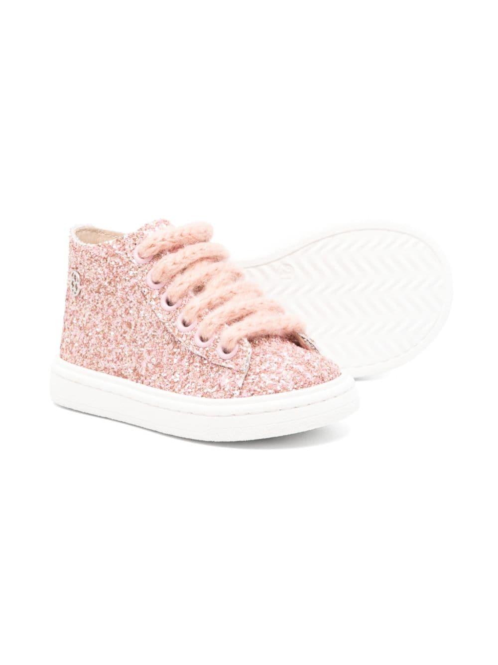 Sneakers per bambina Florens rosa glitterate E7313 18K FLORENS 