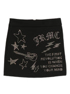 Gonna per bambina John Richmond Junior nera con decorazione con strass RGA25239GO BLACK JOHN RICHMOND JUNIOR 