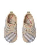 Scarpine primi passi per neonata Burberry Kids beige a quadri 8108372 A2205 BURBERRY KIDS 