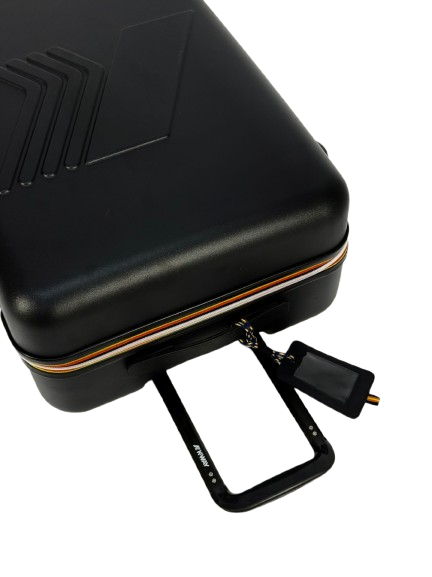Trolley Eudoxieur per bambini K-Way Kids nero con monogramma K-Way in rilievo tono su tono K81439W USY K-WAY KIDS 