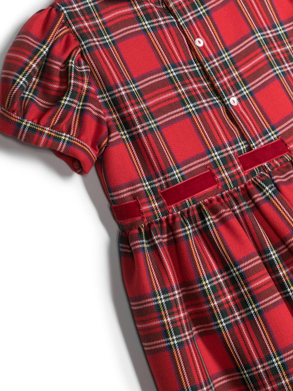 Abito per neonata Mariella Ferrari rosso con motivo tartan ABK24BISMC 026 MARIELLA FERRARI 