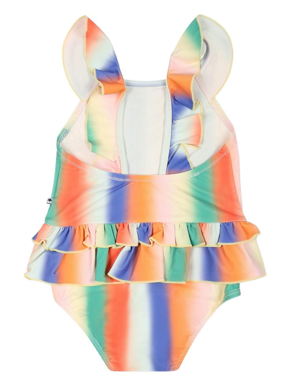 Costume da bagno per neonata Molo multicolor con dettagli con ruches 8S25P605 9245 MOLO 