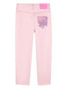 Pantaloni per bambina Billieblush rosa con tasche in paillettes U21846 S51 BILLIEBLUSH 