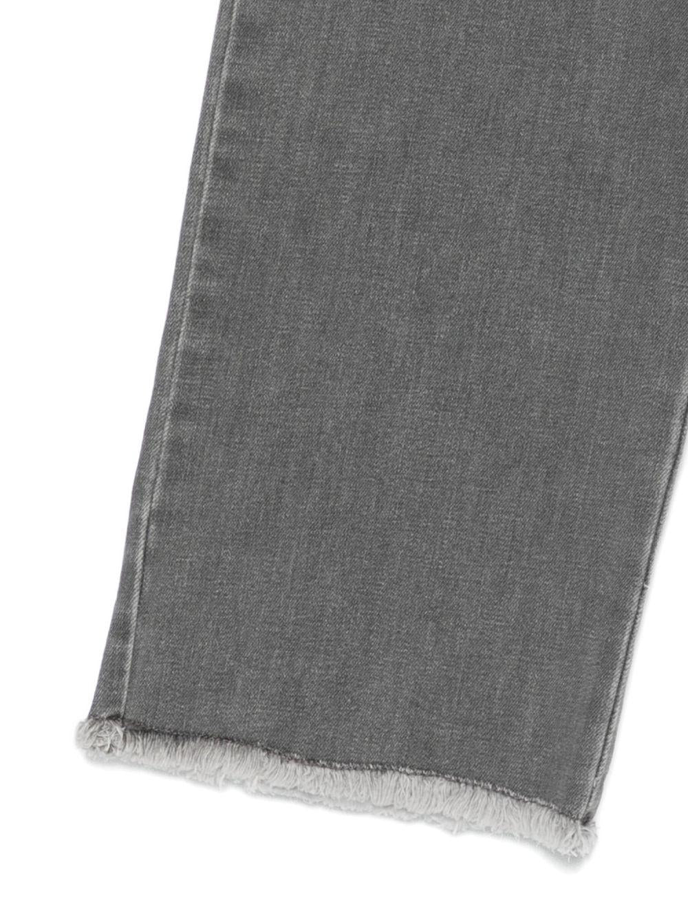 Jeans per bambina Douuod Kids grigi con orlo sfrangiato DX6P50 Z2869 916 DOUUOD 