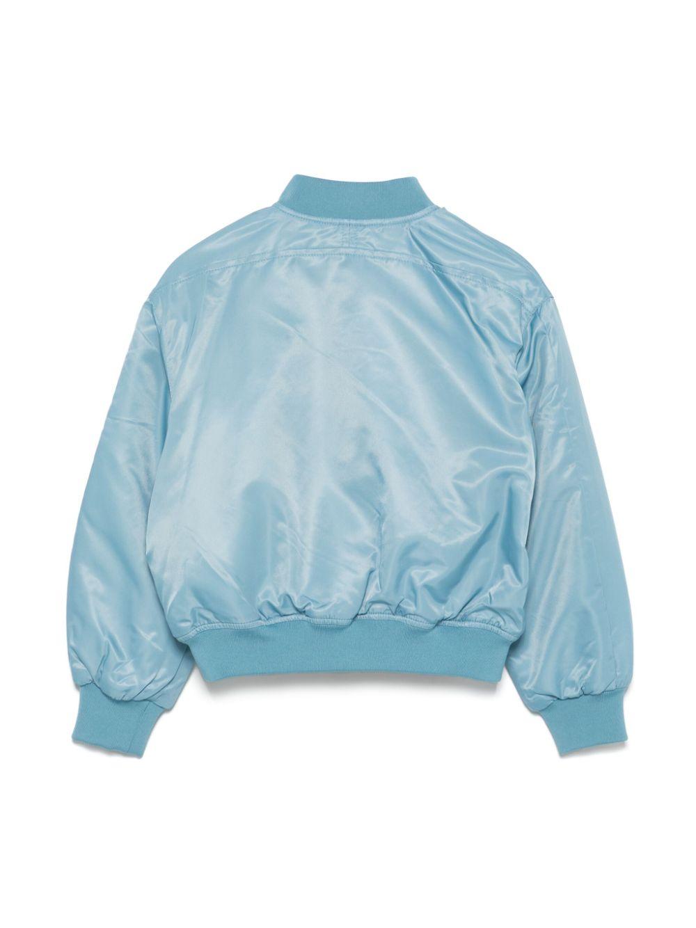 Bomber imbottito per bambino Calvin Klein Kids blu con tasca con zip IB0IB02254 CZC CALVIN KLEIN KIDS 